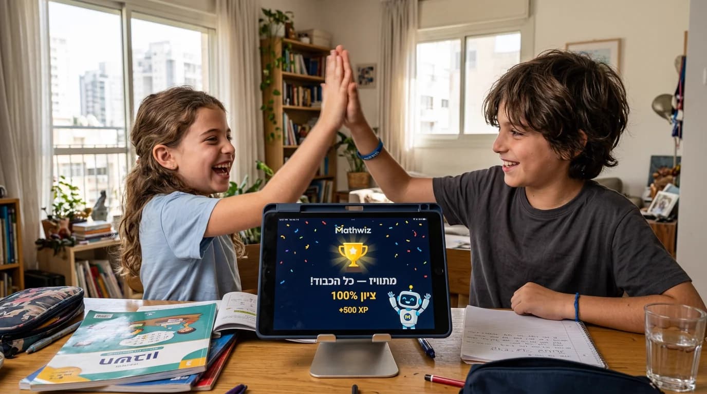 ילדים חוגגים בהתלהבות ציון 100 במתוויז